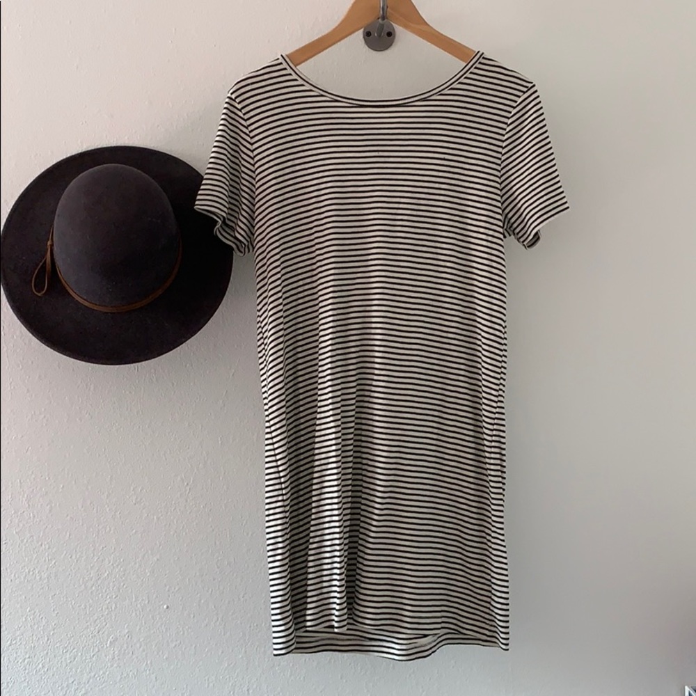 Black and White Striped Dress